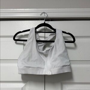 White Front-Zip Sports Bra - Brand:
